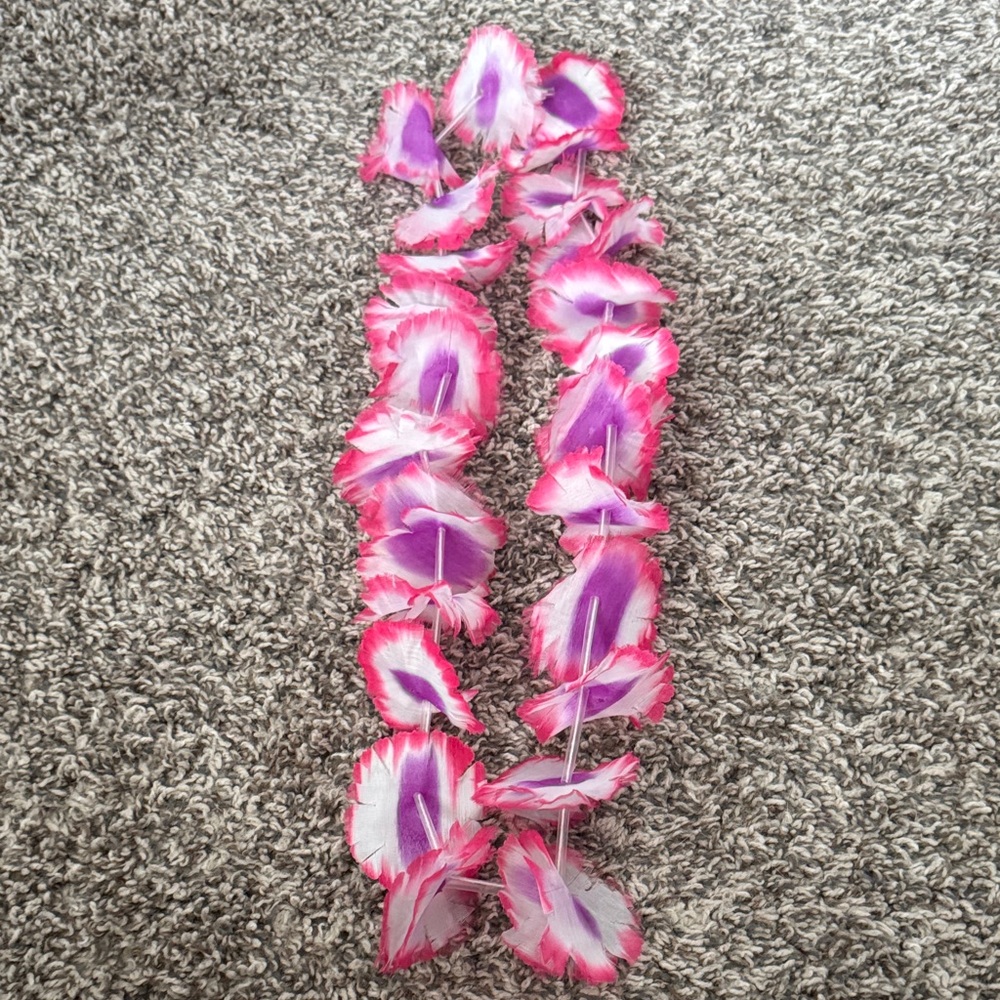 Pink and Purple Floral Lei